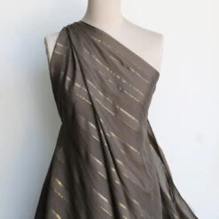Coffee Gold Stripe -Silk Haven Shop 2IMG 3286