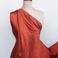 Princess Burnt Orange Dupion -Silk Haven Shop 2IMG 9427