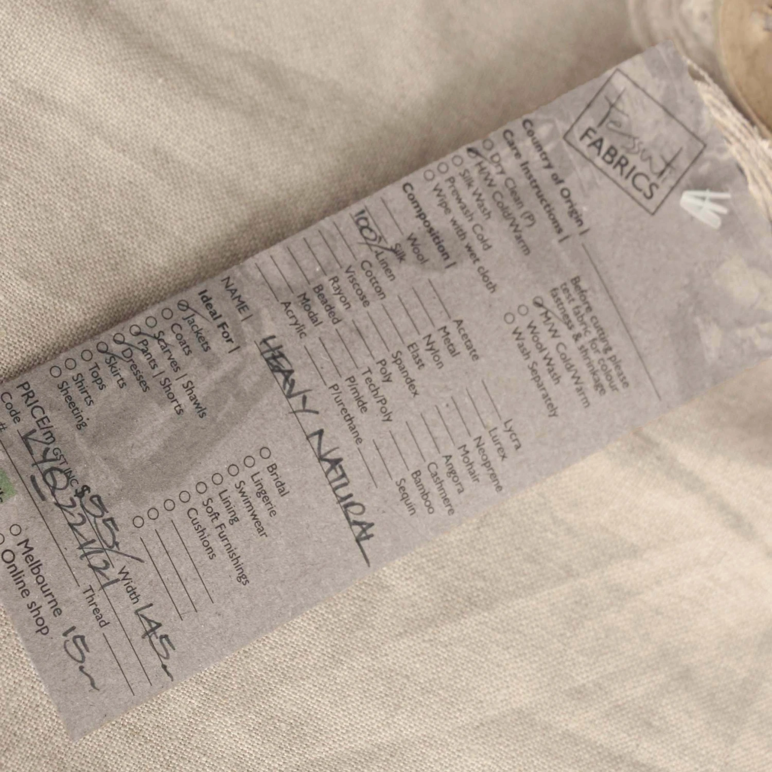 Heavy Natural Linen 5 Heavy Natural Linen - Image 3