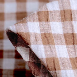 Boxed Caramel Crinkle Linen