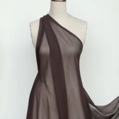 Gette Chocolate Silk Georgette 10 Gette Chocolate Silk Georgette -Silk Haven Shop IMG 0065 99850fde c336 493d a7d6 9ccc14e2c7a8