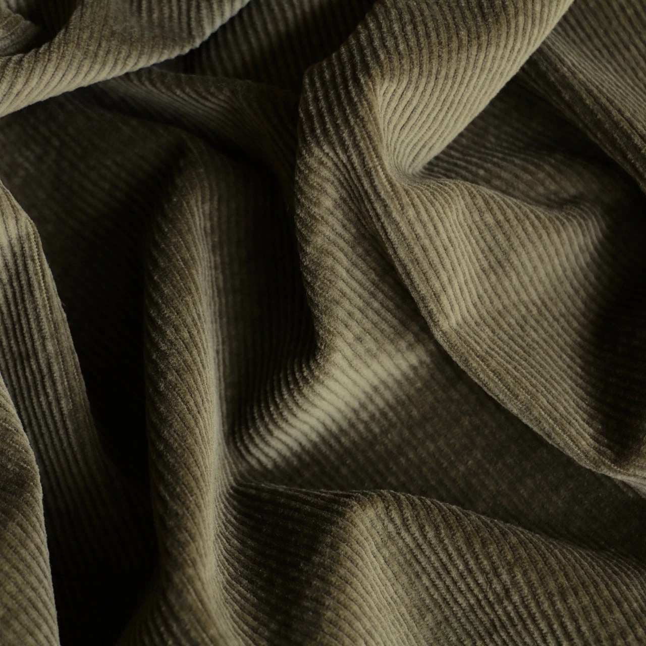 Corded Olive - Stretch Corduroy 4 Corded Olive - Stretch Corduroy - Image 2