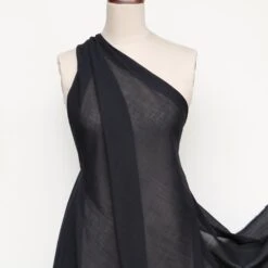 Black Ro Wool Georgette -Silk Haven Shop IMG 0799