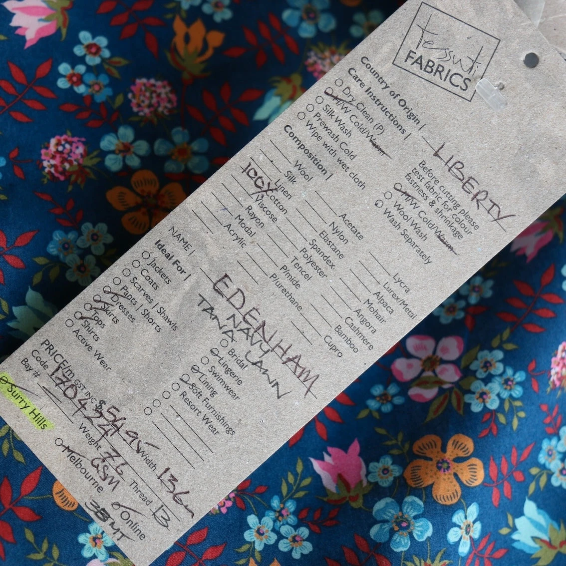 Edenham Navy - Liberty Tana Lawn™ 6 Edenham Navy - Liberty Tana Lawn™ - Image 4