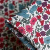 Poppy & Daisy Teal Purple - Liberty Tana Lawn™ -Silk Haven Shop IMG 0911
