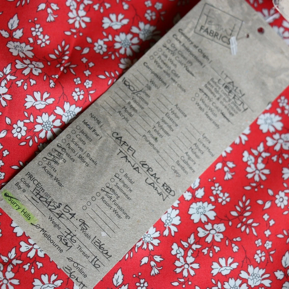 Capel Coral Red- Liberty Tana Lawn™ 6 Capel Coral Red- Liberty Tana Lawn™ - Image 4