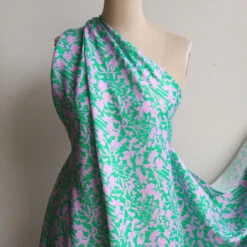 Ophelia's Silhouette Green/Lilac - Liberty Sycamore Linen -Silk Haven Shop IMG 1003