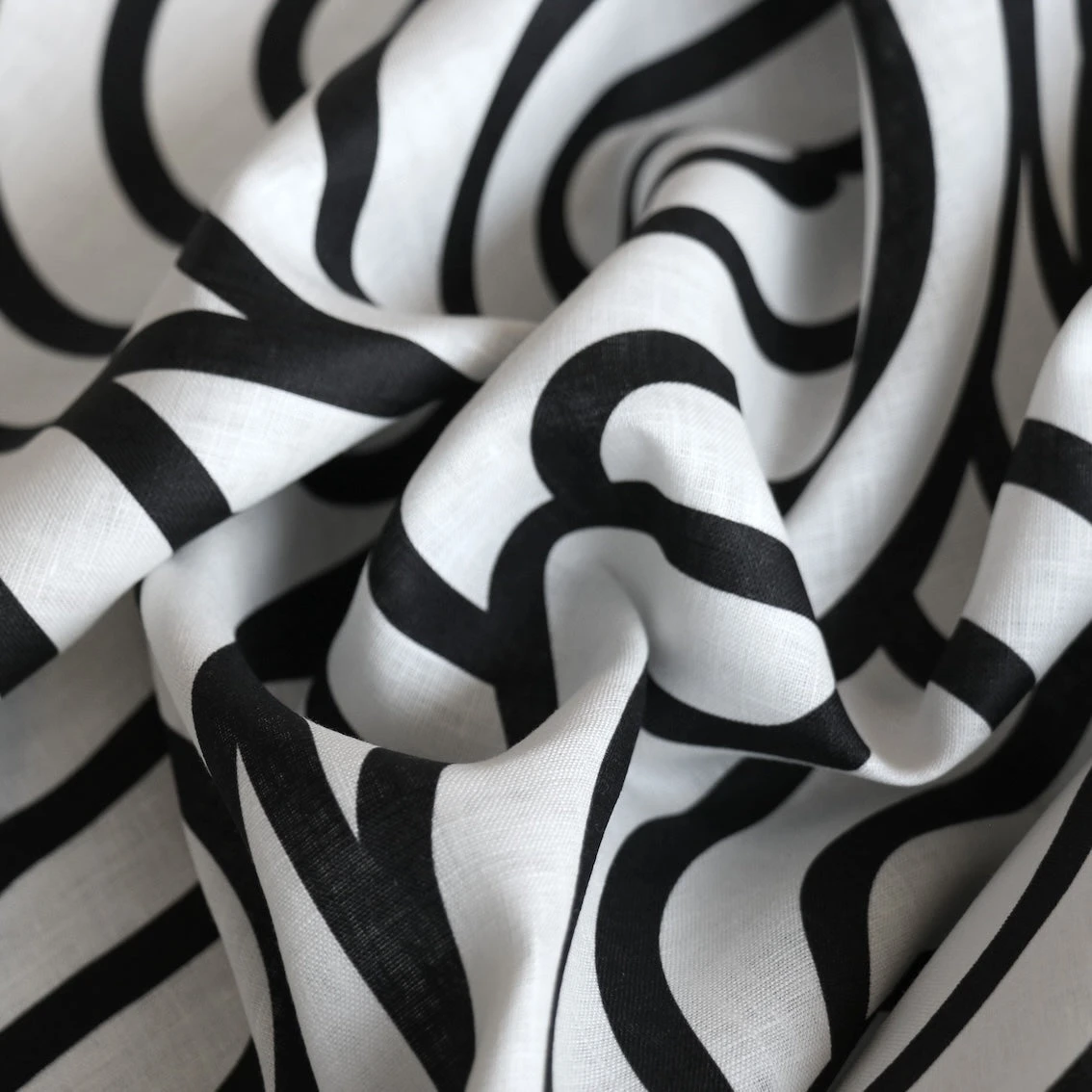 Wave On Waves Printed Linen 4 Wave On Waves Printed Linen - Image 2