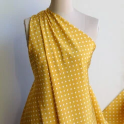 Saffron Spot Silk Crepe De Chine -Silk Haven Shop IMG 1151