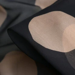 Coffee Rounds Silk Georgette