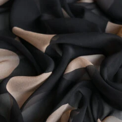 Coffee Rounds Silk Georgette -Silk Haven Shop IMG 1309