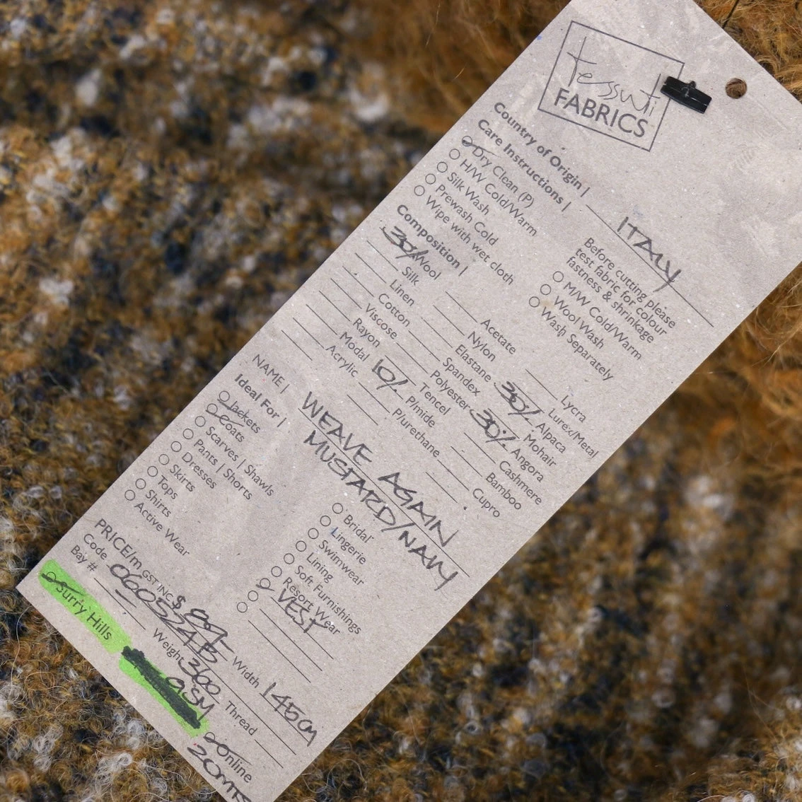 Weave Again Mustard/Navy 5 Weave Again Mustard/Navy - Image 3