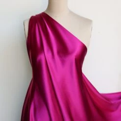 Cerise Silk Satin - 19mm -Silk Haven Shop IMG 1911