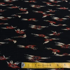 Plisse Giardino - Black/Floral Georgette -Silk Haven Shop IMG 2276