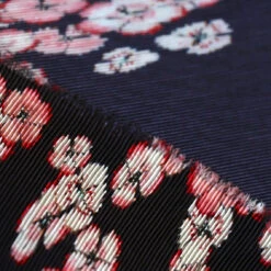 Plisse Cherry Blossom - Aubergine/Coral Georgette 11 Plisse Cherry Blossom - Aubergine/Coral Georgette -Silk Haven Shop IMG 2290