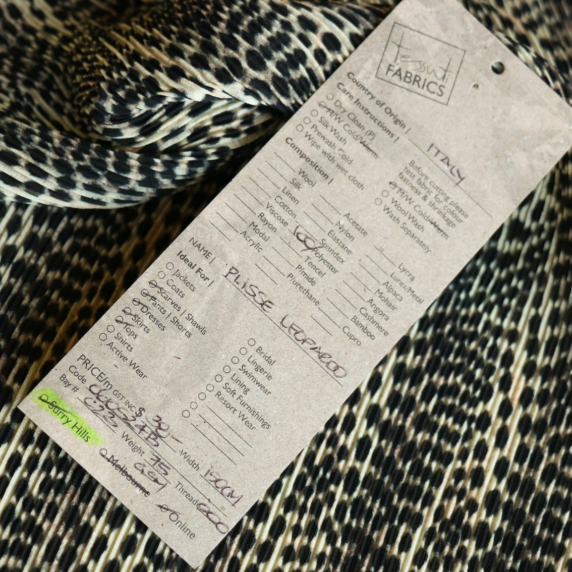 Plisse Leopardo - Leopard Spot Georgette 6 Plisse Leopardo - Leopard Spot Georgette - Image 4