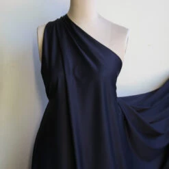 Mercerised Navy Cotton Knit -Silk Haven Shop IMG 2403