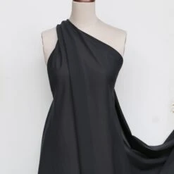 Nero Voile - Stretch Cotton Voile -Silk Haven Shop IMG 2446 e4224db9 1bfe 4827 83b3 fa7c034bf3ca