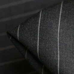 Milan Stripe - Grey Pinstripe Suiting