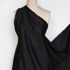 Flannel Black Wool Suiting -Silk Haven Shop IMG 2701