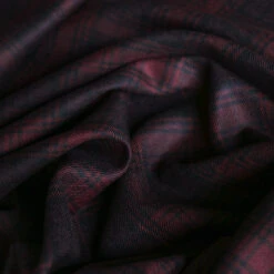 Verona Claret Check Wool -Silk Haven Shop IMG 2759