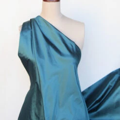 Princess Petrol Silk Dupion -Silk Haven Shop IMG 33562