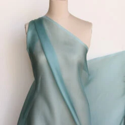 Teal Organza -Silk Haven Shop IMG 4197 2901064b 8350 4c61 871e 7f790aa92c71