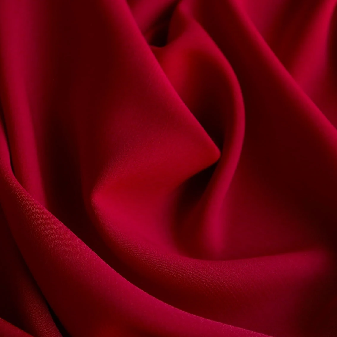 Lidia Red Satin Backed Wool/Acetate 4 Lidia Red Satin Backed Wool/Acetate - Image 2