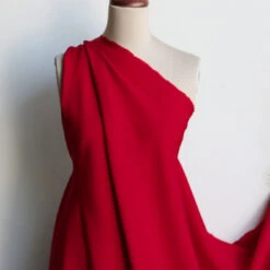 Lidia Red Satin Backed Wool/Acetate 12 Lidia Red Satin Backed Wool/Acetate -Silk Haven Shop IMG 4304 4ec6e1af 3b45 48d3 99d1 24ef7fc78b25