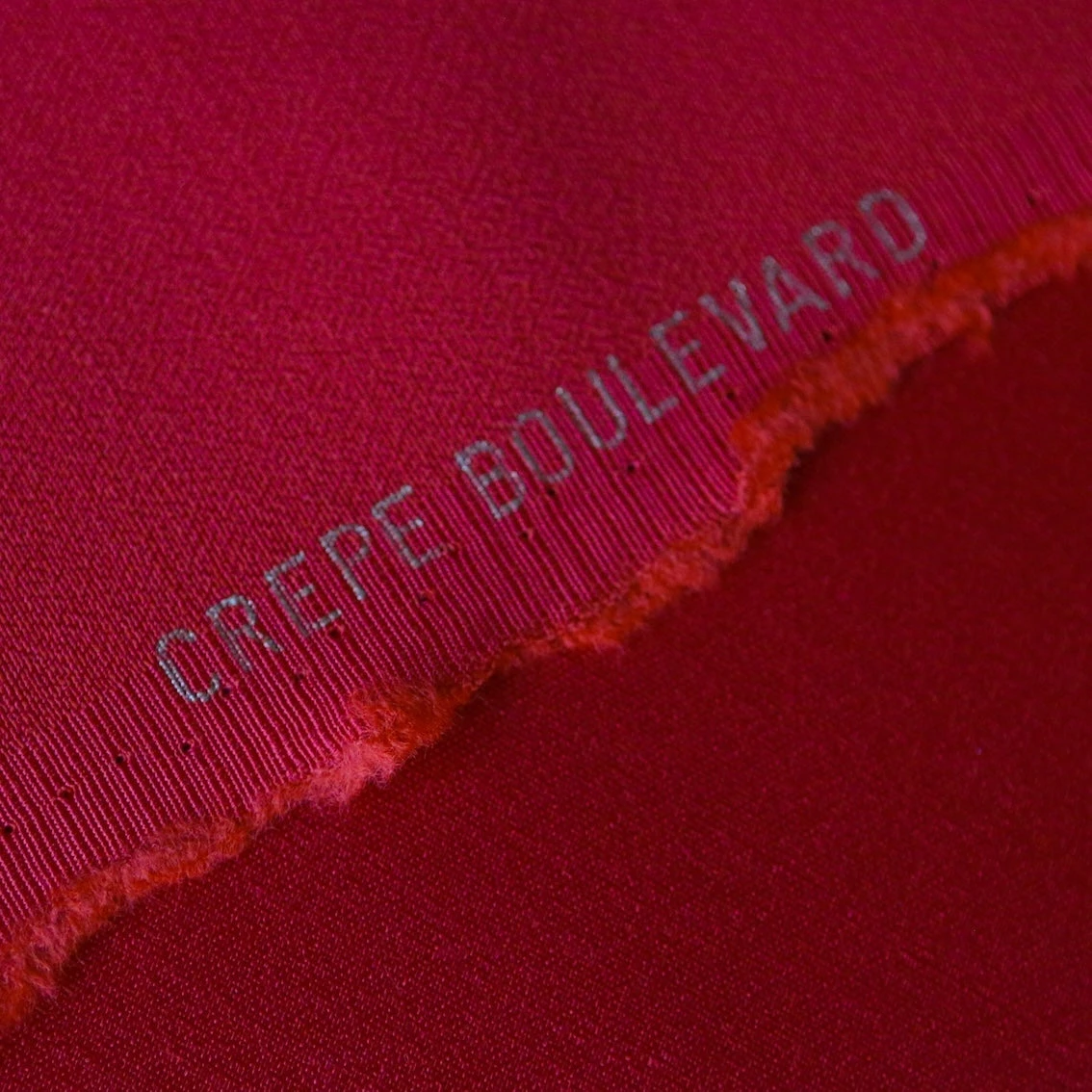 Lidia Red Satin Backed Wool/Acetate 6 Lidia Red Satin Backed Wool/Acetate - Image 4