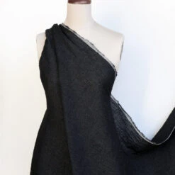 Lisbon Ebony Crinkle Linen -Silk Haven Shop IMG 5271 08f4aba8 1d55 4771 b35d 7612f6c707ad