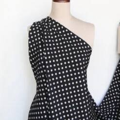 Bouncing On Ebony Double Georgette -Silk Haven Shop IMG 5372 454b5233 f37f 4ad2 ba30 7e6d0005e863