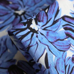 Vista Cornflower Printed Linen