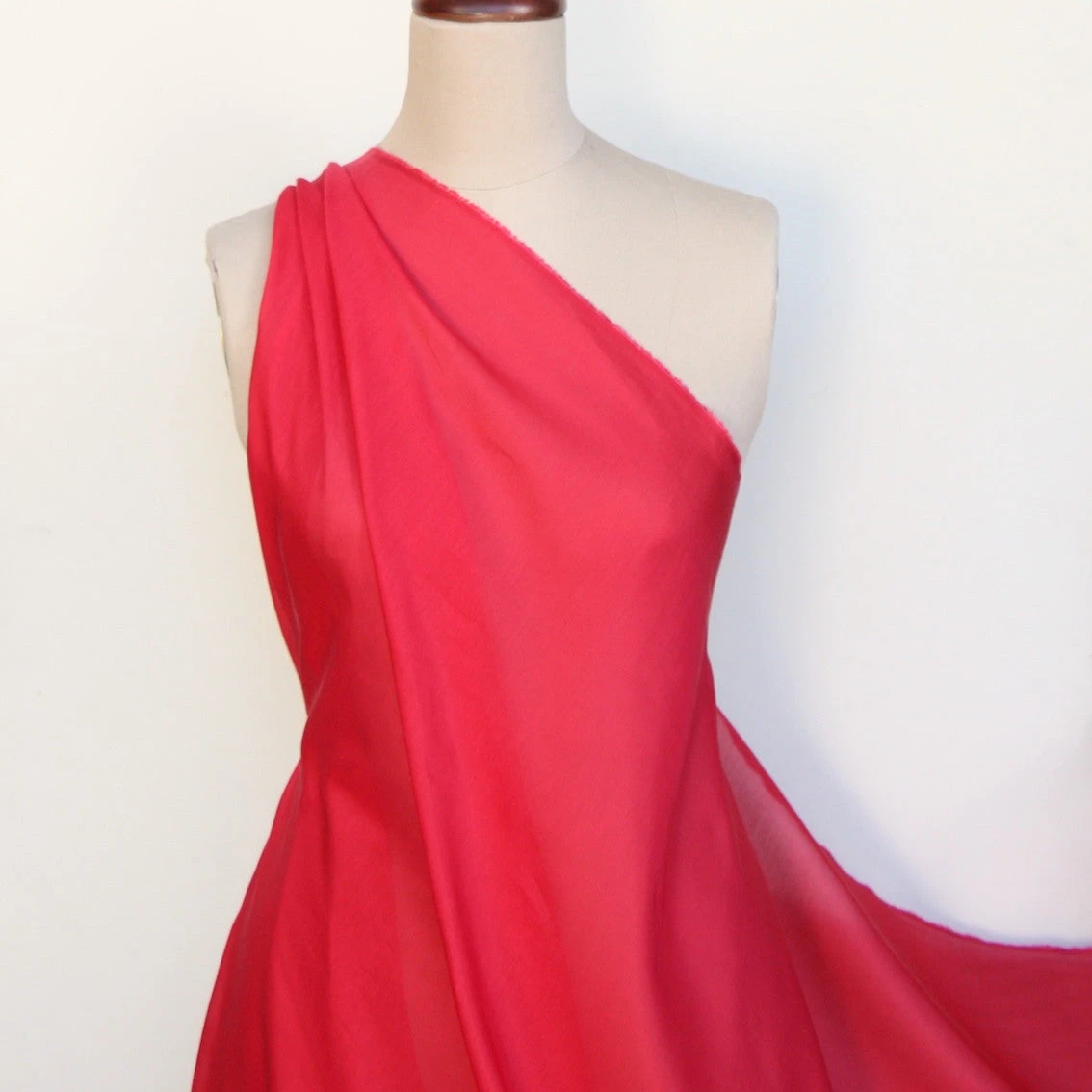 Red Cotton/Silk Voile 5 Red Cotton/Silk Voile - Image 3