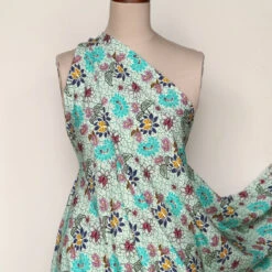 Cassie Mint Viscose Poplin -Silk Haven Shop IMG 6645 6e08313e ad1a 433f a337 b34b435a06ad