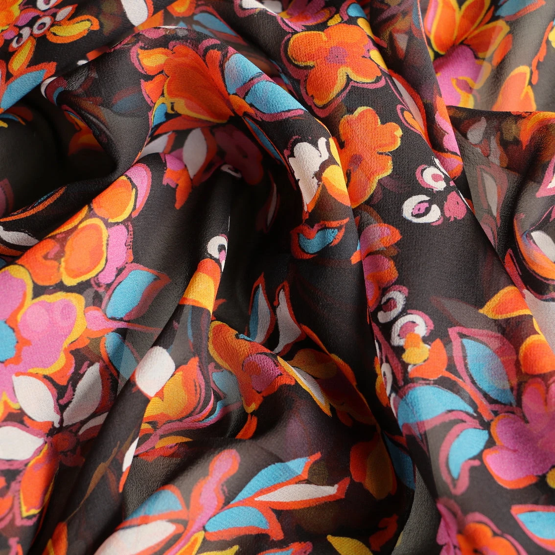 Terrazza Floral - Silk Georgette 4 Terrazza Floral - Silk Georgette - Image 2