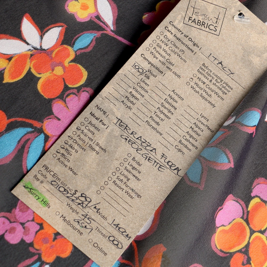 Terrazza Floral - Silk Georgette 7 Terrazza Floral - Silk Georgette - Image 5