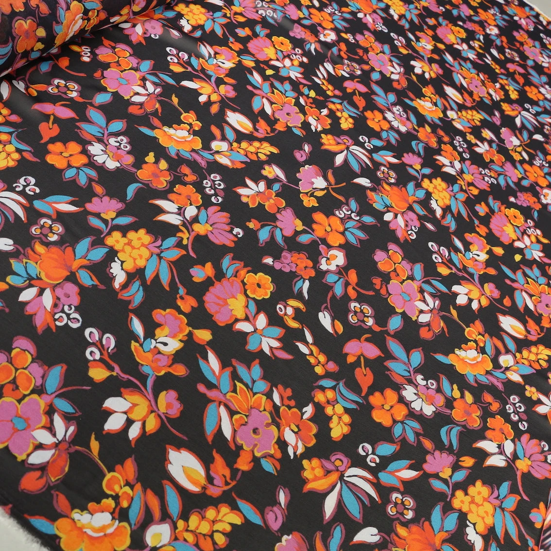 Terrazza Floral - Silk Georgette 6 Terrazza Floral - Silk Georgette - Image 4