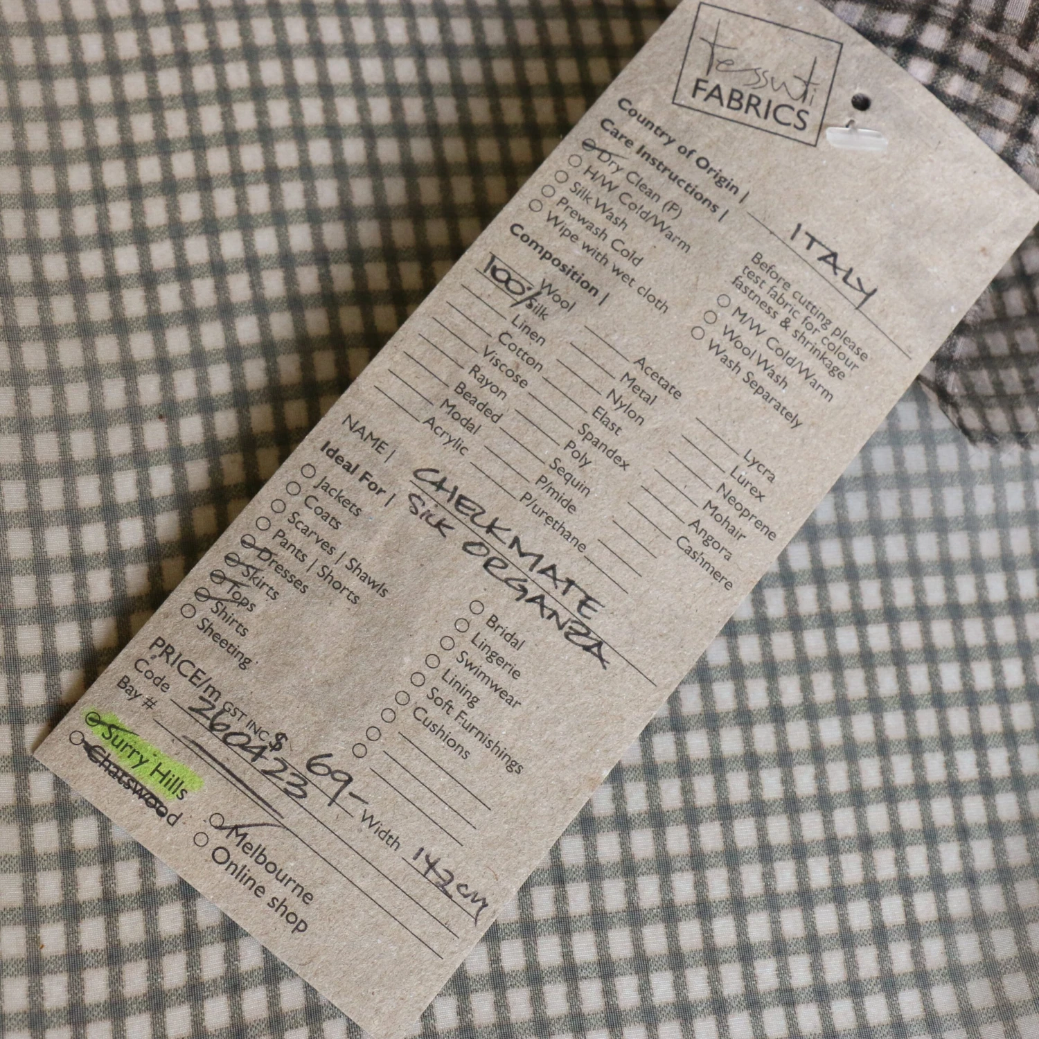 Checkmate Silk Organza 6 Checkmate Silk Organza - Image 4