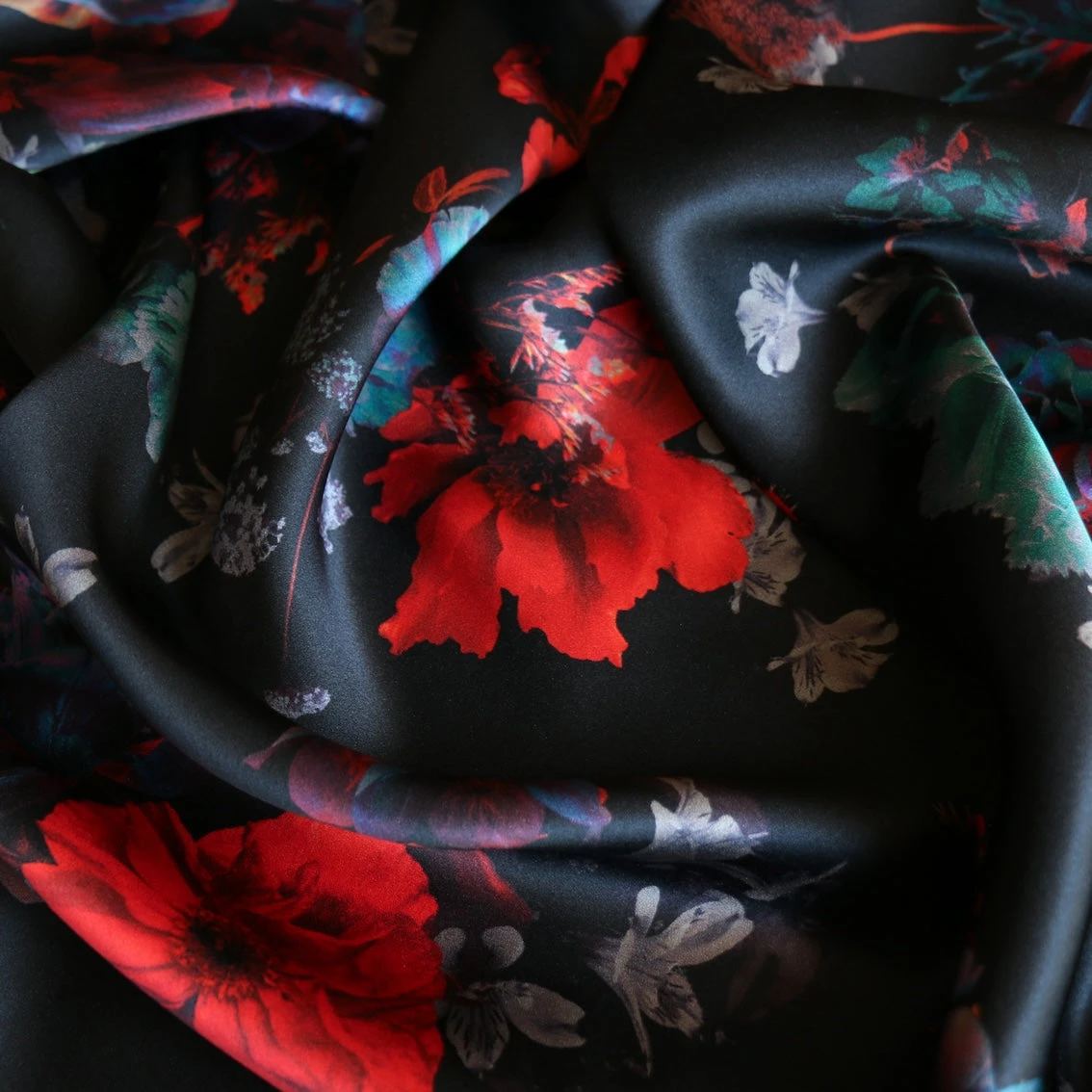 Persephone Black Silk Satin 4 Persephone Black Silk Satin - Image 2