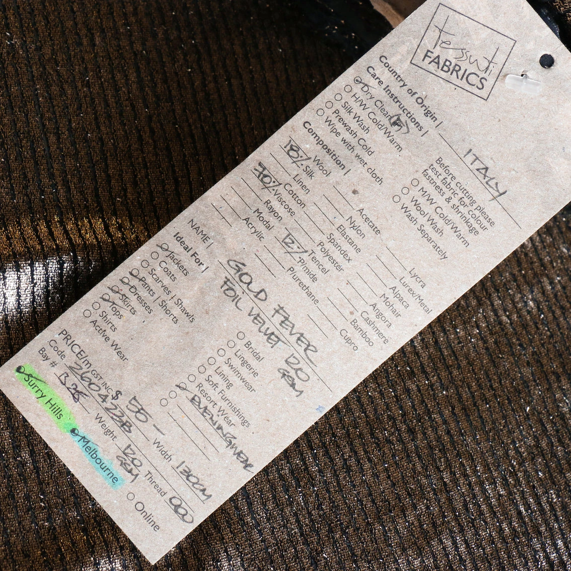 Gold Fever Foil Velvet 5 Gold Fever Foil Velvet - Image 3