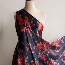 Cordelia Navy Silk Satin -Silk Haven Shop IMG 8629