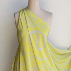 Limoncello Paisley Silk Crepe De Chine -Silk Haven Shop IMG 8830