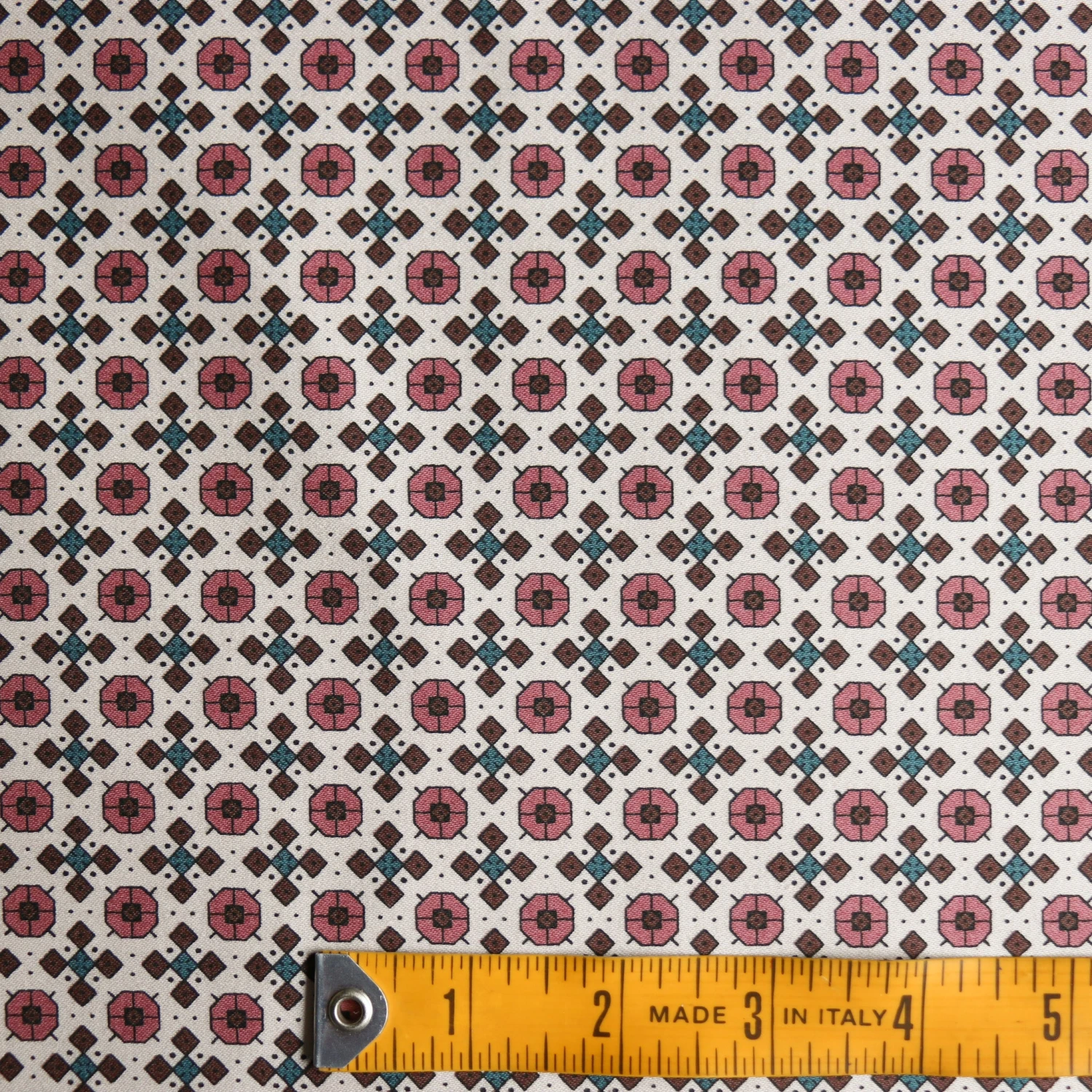 Zelig Rose/Ecru Stretch Cotton 5 Zelig Rose/Ecru Stretch Cotton - Image 3