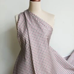 Zelig Rose/Ecru Stretch Cotton 11 Zelig Rose/Ecru Stretch Cotton -Silk Haven Shop IMG 8853