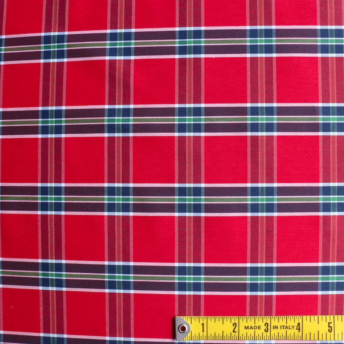Stella Check Red/Navy Stretch Cotton Shirting 5 Stella Check Red/Navy Stretch Cotton Shirting - Image 3