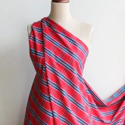 Stella Check Red/Navy Stretch Cotton Shirting 10 Stella Check Red/Navy Stretch Cotton Shirting -Silk Haven Shop IMG 8969 d4fd6de3 b30b 4e06 b63e 81598631a7d6