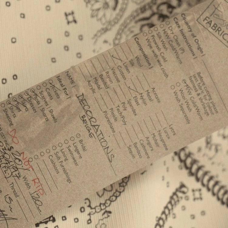 Decorations Beige Stretch Cotton 6 Decorations Beige Stretch Cotton - Image 4