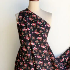 Zaza Nero Jacquard Spot Viscose -Silk Haven Shop IMG 9340 fa51bf53 fef3 4943 a39d f1915e62aa2d