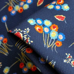 Zaza Navy Jacquard Spot Viscose